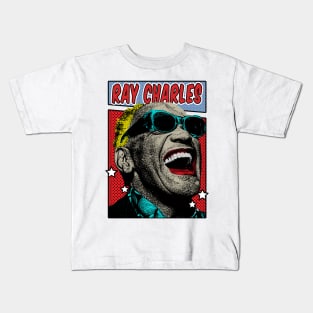 Ray Charles Pop Art Comic Style Kids T-Shirt